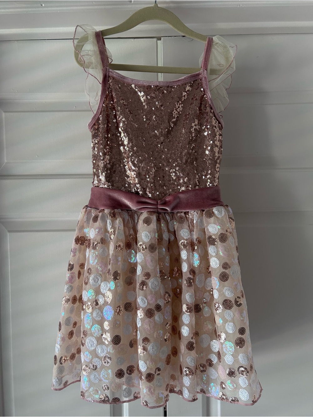 Revolution Dancewear Rose Gold Sequin Tutu Dance Dress